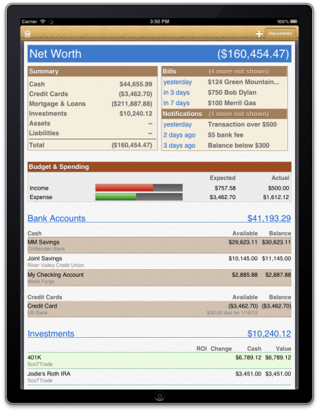 Document Home Screen