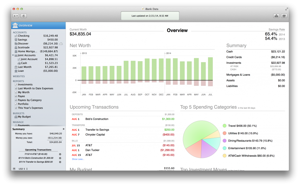 ibank 5 or quicken for mac